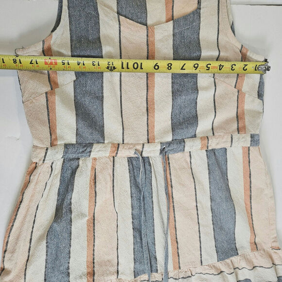Mata Traders Mondrian Dress Pastel Stripes Tie Waist Large - Picture 4 of 7